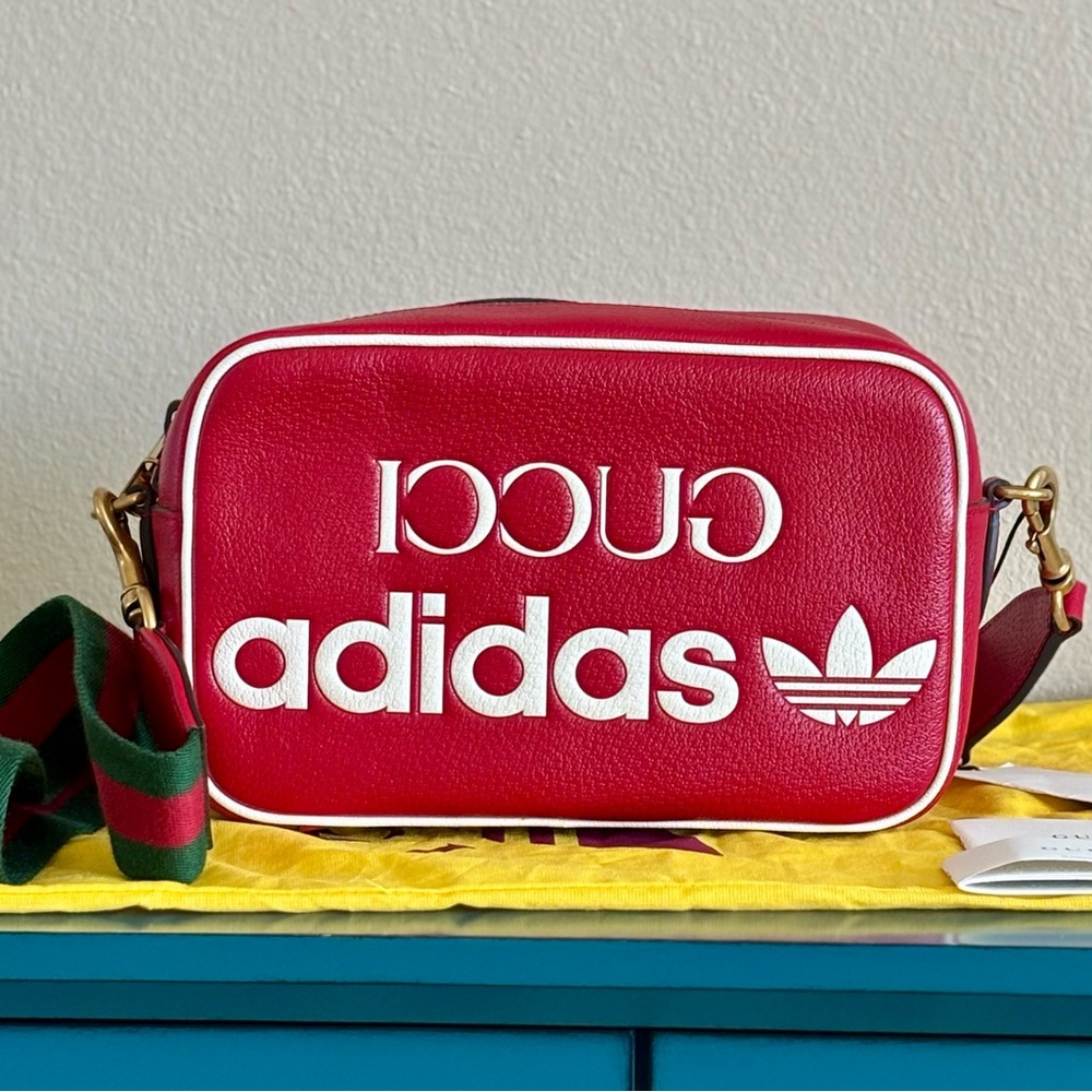 Adidas Red Crossbody Bag with White Trim and Logo